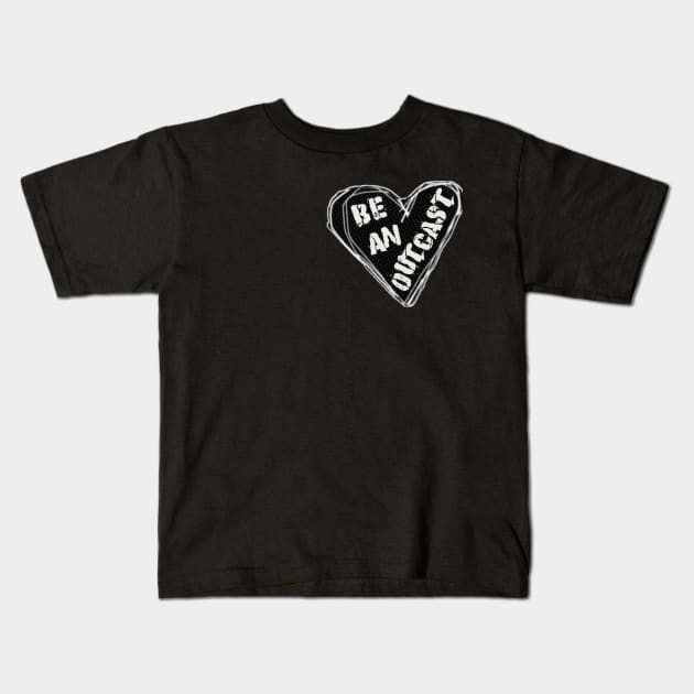 Scribble Heart Outcast Kids T-Shirt by adorkabledustinwood